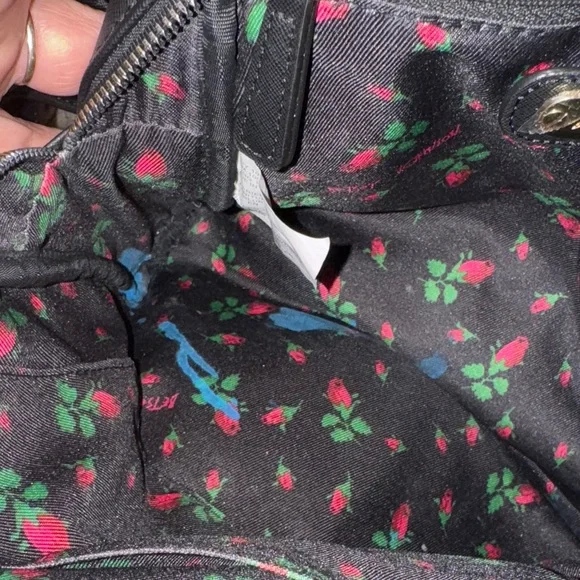 Betsey Johnson Vintage Pink and Black Yorkie Pattern Backpack - Picture 10 of 10